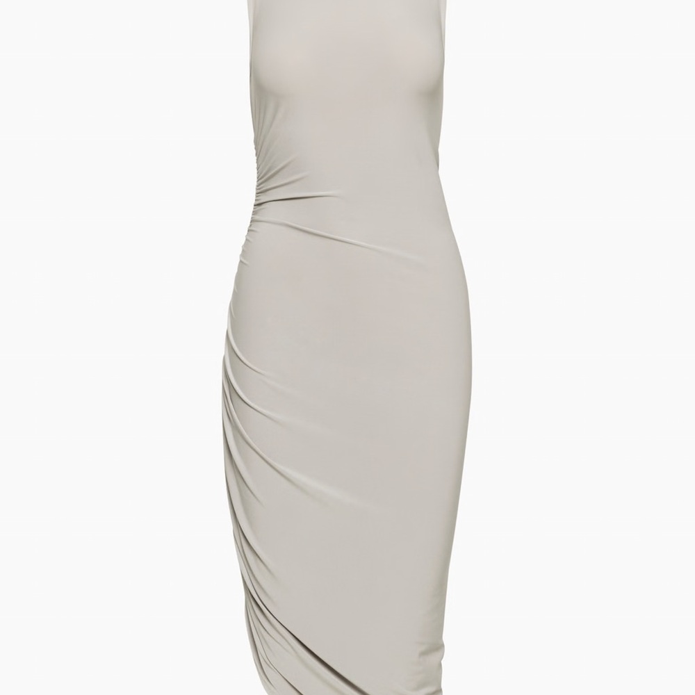 Aritzia Elegant Cream Sleeveless Dress